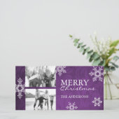Moderne Sjabloon van de kerstfotokaart (Staand voorkant)