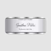 Moderne Sjabloon van de Tekst van het Manuscript v Naamplaatje (Voorkant)