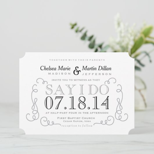 Moderne  Sjabloon van de Uitnodiging van het Band  (Staand voorkant)