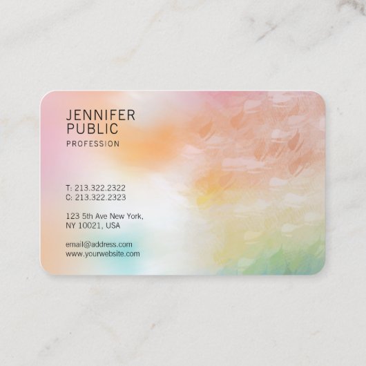 Moderne Sjabloon van elegant, Classy Trendy Visitekaartje (Achterkant)