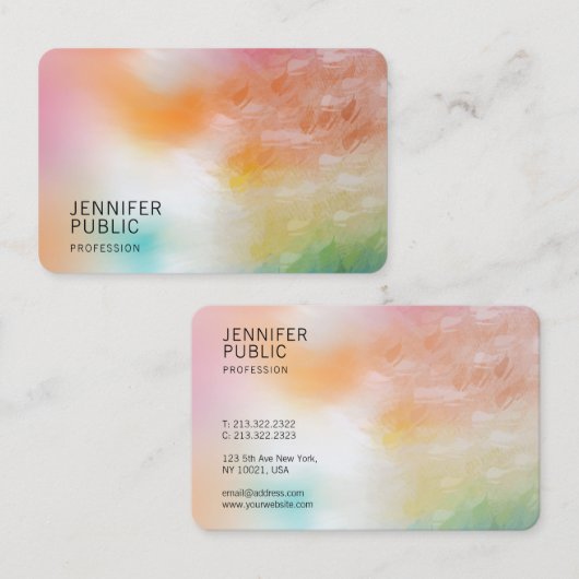 Moderne Sjabloon van elegant, Classy Trendy Visitekaartje (Voorkant / Achterkant)