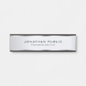 Moderne  Sjabloon van Elegant Silver Deurbordje (Voorkant)