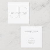 Moderne Sjabloon van elegante professionele monogr Vierkante Visitekaartje (Voorkant / Achterkant)