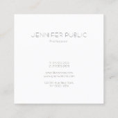 Moderne Sjabloon van elegante professionele monogr Vierkante Visitekaartje (Achterkant)