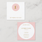 Moderne Sjabloon van het goudkleurige goudzwart Vierkante Visitekaartje (Voorkant / Achterkant)