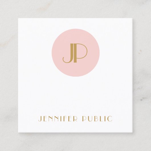 Moderne Sjabloon van het goudkleurige goudzwart Vierkante Visitekaartje (Voorkant)