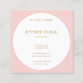 Moderne Sjabloon van het goudkleurige goudzwart Vierkante Visitekaartje (Achterkant)