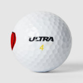 Moderne Sjabloon van het hart Monogrammed Initiale Golfballen (Logo)