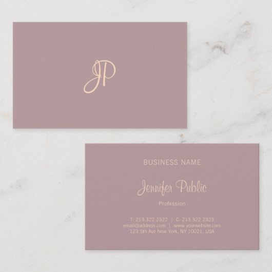 Moderne Sjabloon van het Manuscript van de Kalligr Visitekaartje (Voorkant / Achterkant)