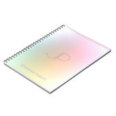 Moderne Sjabloon van kleurrijk monogram Notitieboek (Linkerzijde)