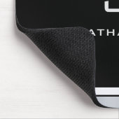 Moderne Sjabloon van metalen zilveren look-monogra Muismat (Hoek)