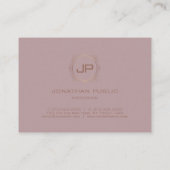 Moderne Sjabloon van Monogram Professional Elegant Visitekaartje (Achterkant)
