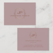 Moderne Sjabloon van Monogram Professional Elegant Visitekaartje (Voorkant / Achterkant)