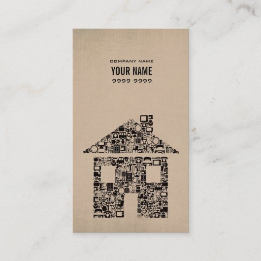 Moderne Sjabloon van onroerend goed voor onroerend Visitekaartje (Voorkant)