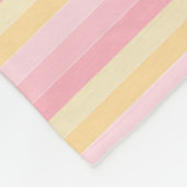 Moderne Sjabloon Vanilla Geel Roze Striped Fleece Deken (Hoek)