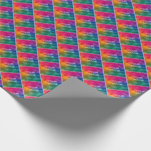 Moderne Sjabloon Voeg hier uw foto Afbeelding of L Cadeaupapier (Hoek)