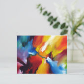 Moderne sjabloon voor abstract expressionisme schi briefkaart (Staand voorkant)