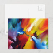 Moderne sjabloon voor abstract expressionisme schi briefkaart (Voorkant / Achterkant)