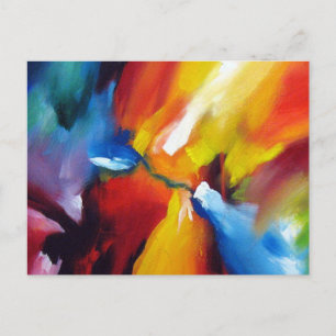 Moderne sjabloon voor abstract expressionisme schi briefkaart