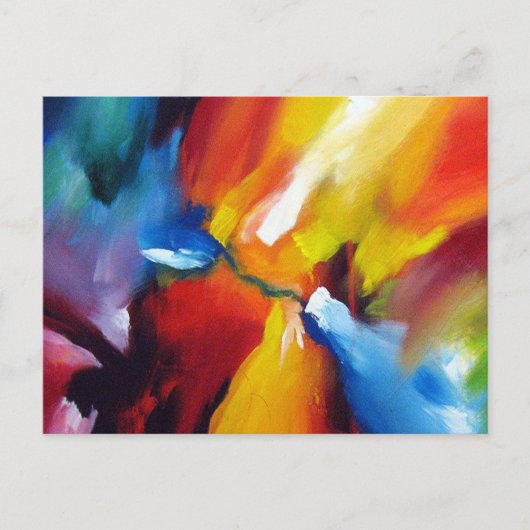 Moderne sjabloon voor abstract expressionisme schi briefkaart (Voorkant)