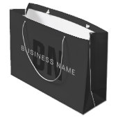 Moderne sjabloon voor bewerkbare monogrammen in do groot cadeauzakje (Achterkant Gekanteld)