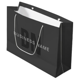 Moderne sjabloon voor bewerkbare monogrammen in do groot cadeauzakje