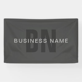 Moderne sjabloon voor donkergrijze bewerkbare mono spandoek