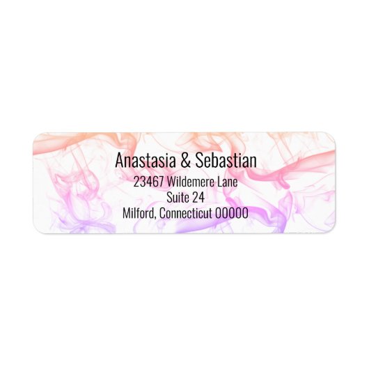 Moderne Sjabloon voor kleurrijke regenboog Etiket (Voorkant)