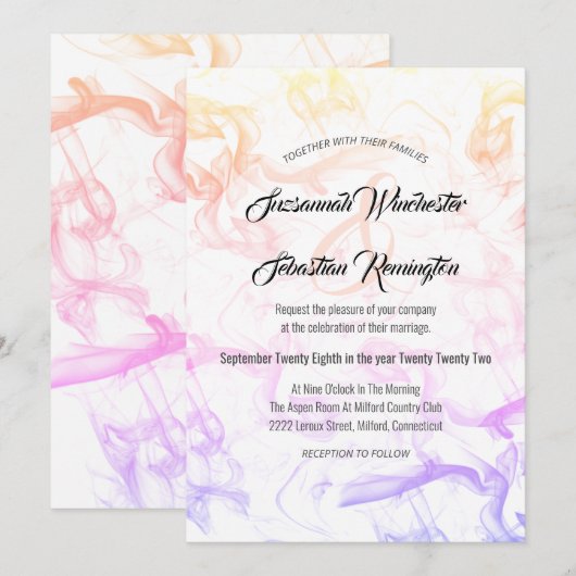 Moderne Sjabloon voor kleurrijke regenboog Kaart (Voorkant / Achterkant)