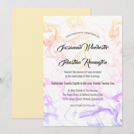 Moderne Sjabloon voor kleurrijke regenboog Kaart (Voorkant / Achterkant)