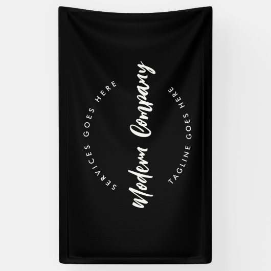 Moderne sjabloon voor logo aanpasbaar en bewerkbaa spandoek (Verticaal)