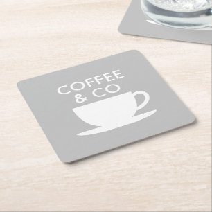 Moderne sjabloon voor logo van koffiezaak voor zak kartonnen onderzetters