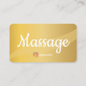 Moderne sjabloon voor massagetherapeut elegant visitekaartje (Achterkant)