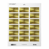 Moderne Sjabloon voor 'metalen gouden blikvangers' Etiket (Full Sheet)