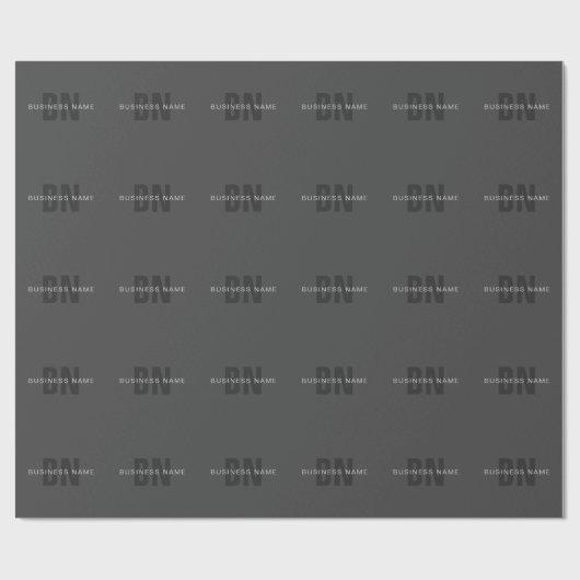 Moderne sjabloon voor monogrammen in donkergrijs b cadeaupapier (Vlak)