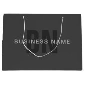 Moderne sjabloon voor monogrammen in donkergrijs b groot cadeauzakje (Voorkant)