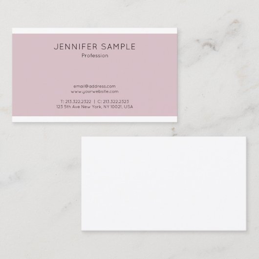 Moderne Sjabloon voor schoon ontwerp elegant mooi Visitekaartje (Voorkant / Achterkant)