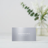 Moderne Sjabloon voor Silver-look Visitekaartje (Staand voorkant)