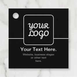 Moderne sjabloon voor uw logo | Zwart & Wit Bedankjes Labels