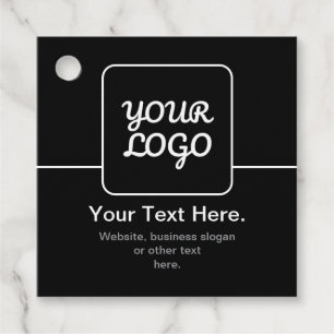 Moderne sjabloon voor uw logo Zwart & Wit Bedankjes Labels