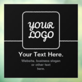 Moderne sjabloon voor uw logo | Zwart & Wit Raamsticker (Vel 3)