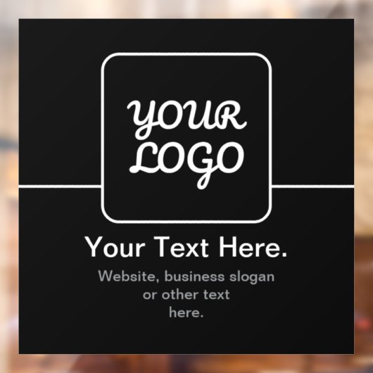 Moderne sjabloon voor uw logo | Zwart & Wit Raamsticker (Vel 2)