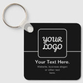 Moderne sjabloon voor uw logo | Zwart & Wit Sleutelhanger (Voorkant)