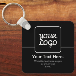 Moderne sjabloon voor uw logo | Zwart & Wit Sleutelhanger