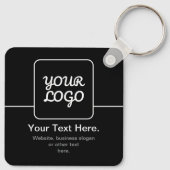 Moderne sjabloon voor uw logo | Zwart & Wit Sleutelhanger (Achterkant)