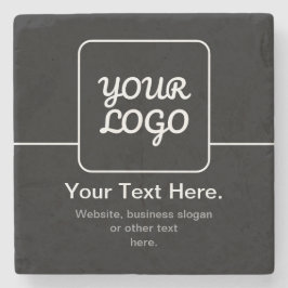 Moderne sjabloon voor uw logo | Zwart & Wit Stenen Onderzetter