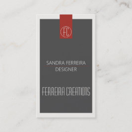 Moderne sjabloon voor visitekaartjes Rood en Grijs
