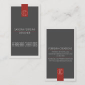 Moderne sjabloon voor visitekaartjes Rood en Grijs (Voorkant / Achterkant)