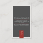 Moderne sjabloon voor visitekaartjes Rood en Grijs (Achterkant)