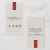 Moderne sjabloon voor visitekaartjes Rood wit aan (Voorkant / Achterkant)